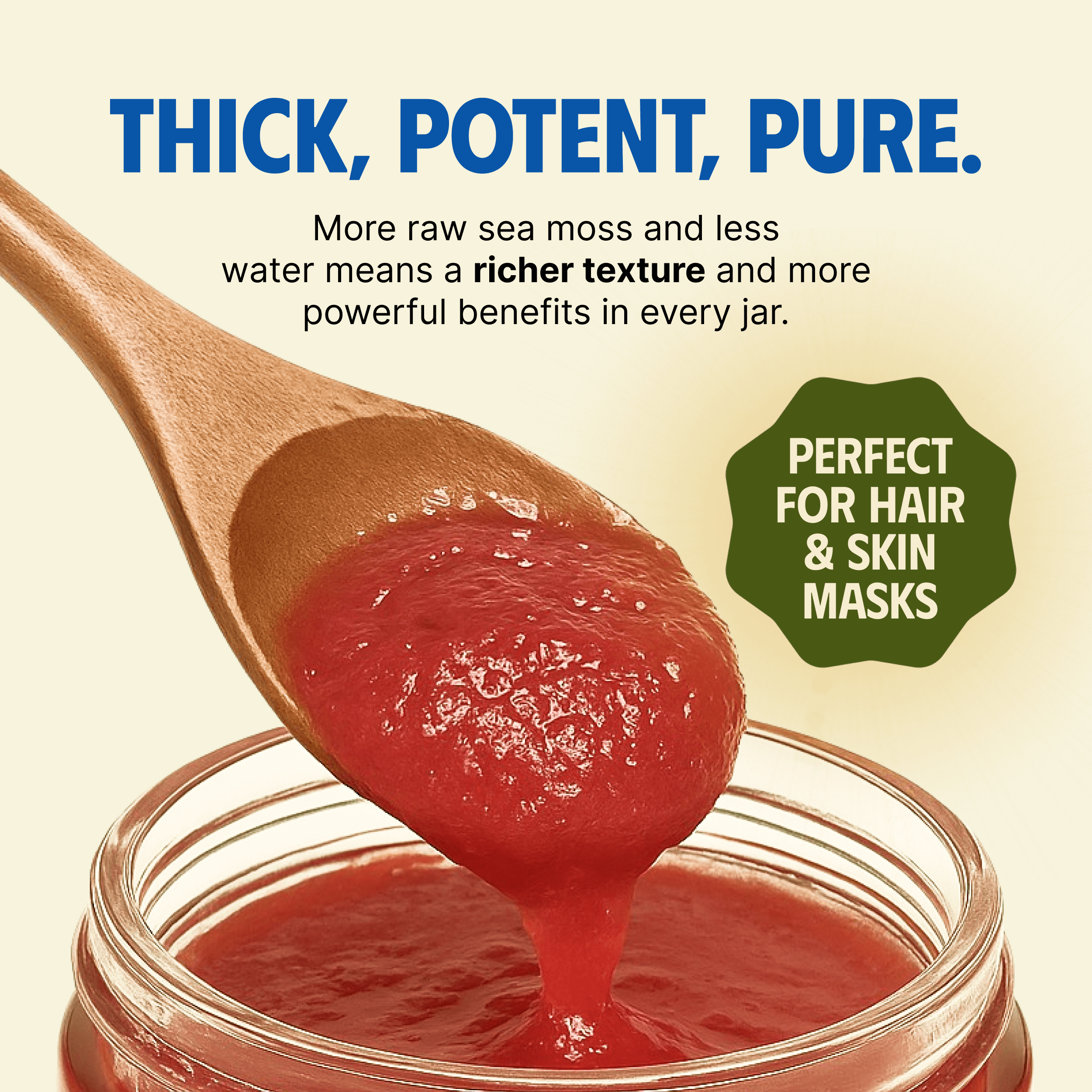 Sea Moss Gel – Fraise - 395 ml